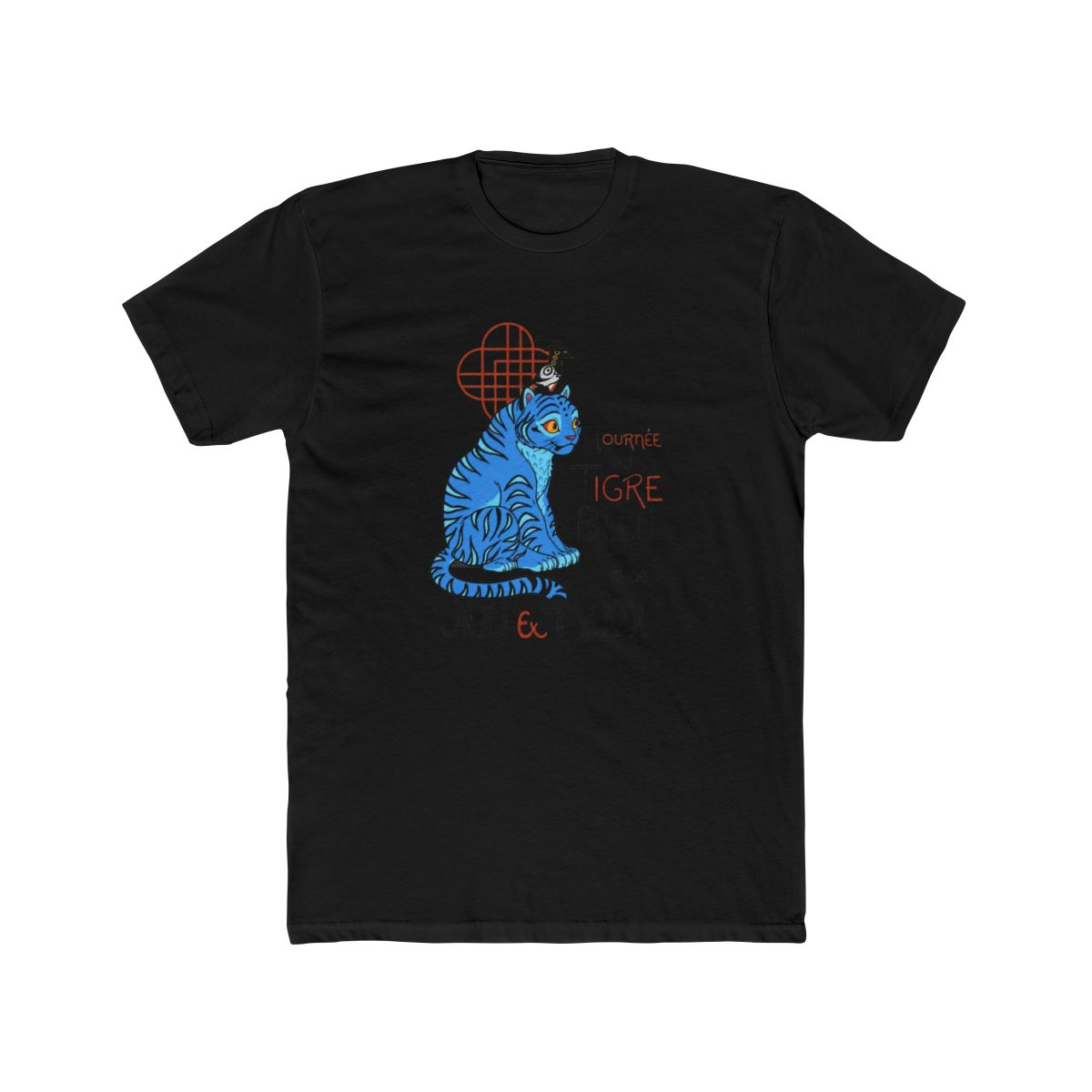 Tournee du Tigre Bleu - Derpy tiger T Shirt - alternate angle 2, merchandise