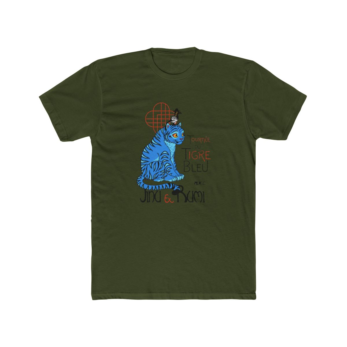 Tournee du Tigre Bleu - Derpy tiger T Shirt - alternate angle 5, merchandise