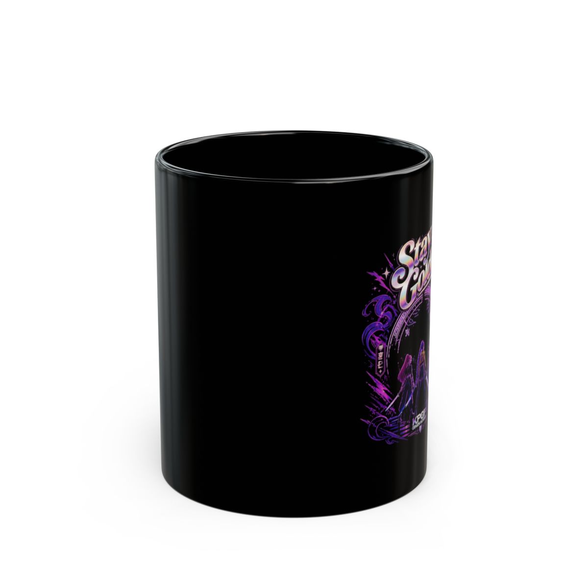 KPop Demon Hunters "Stay Golden" Black Mug - alternate angle 1, merchandise
