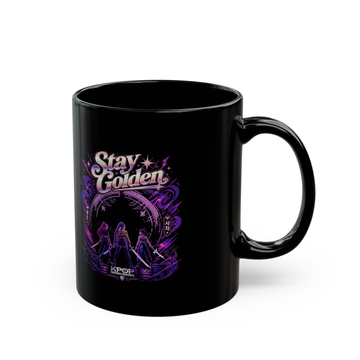 KPop Demon Hunters "Stay Golden" Black Mug