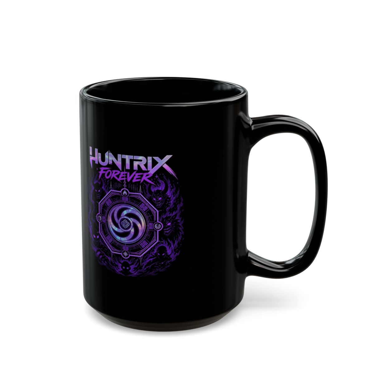 KPop Demon Hunters "Huntrix Forever" Black Mug - alternate angle 5, merchandise