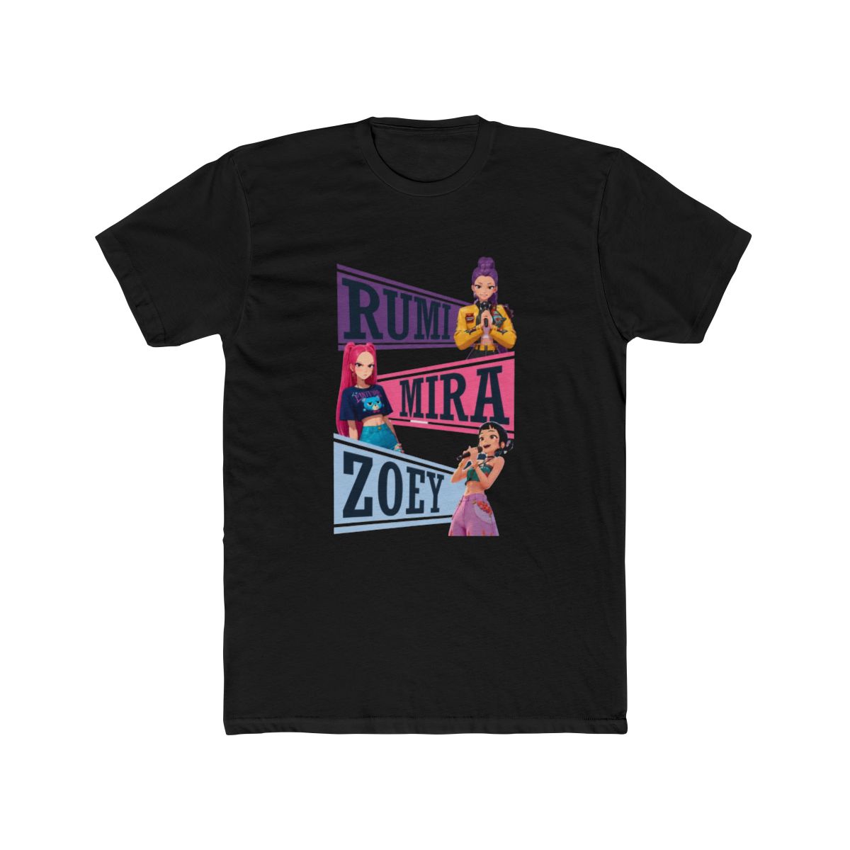Kpop Huntrix - Rumi Mira Zoey T Shirt | KPop Demon Hunters - alternate angle 4, merchandise