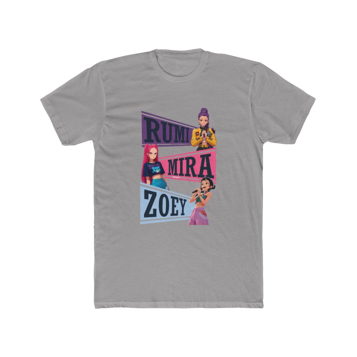 Kpop Huntrix - Rumi Mira Zoey T Shirt | KPop Demon Hunters - alternate angle 2, merchandise