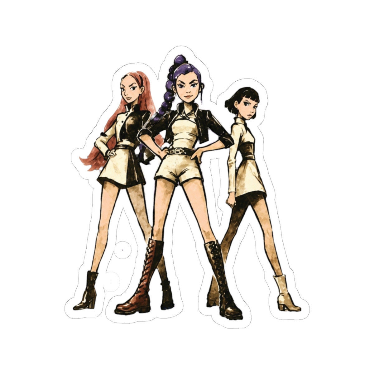 the three kpop hunters sumi e Sticker | KPop Demon Hunters