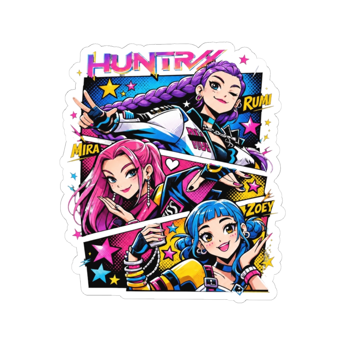 Huntrix - KPop Demon Hunters Sticker - alternate angle 2, merchandise