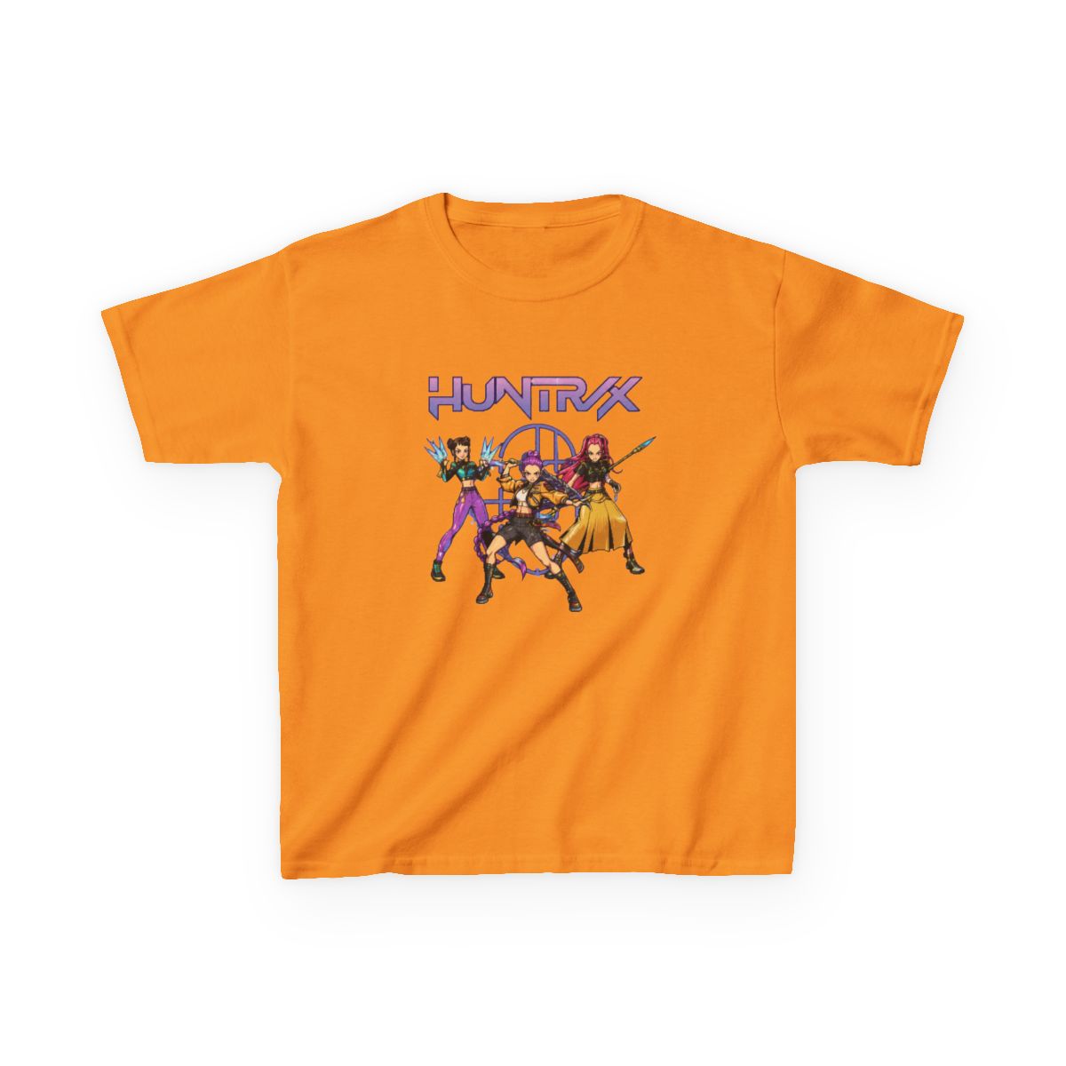 Huntrix Demon Hunters Comic style Kids T-Shirt | KPop Demon Hunters - alternate angle 4, merchandise