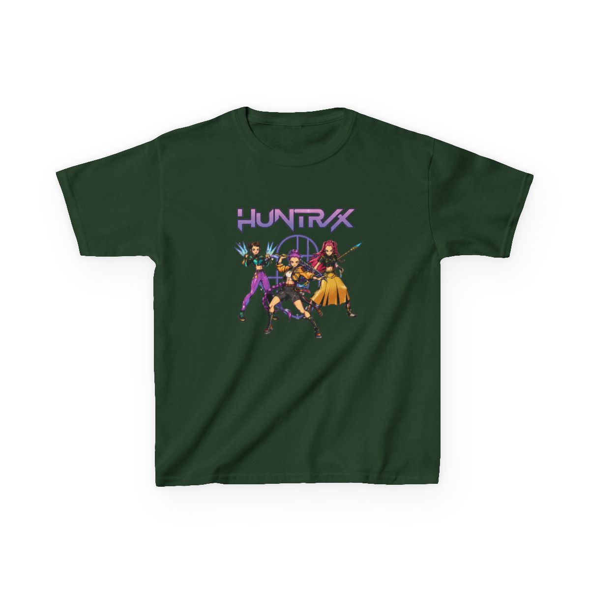 Huntrix Demon Hunters Comic style Kids T-Shirt | KPop Demon Hunters - alternate angle 5, merchandise