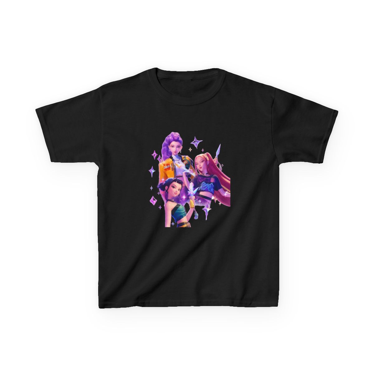 The Huntrix Kpop Demon Hunters Kids T-Shirt - alternate angle 2, merchandise