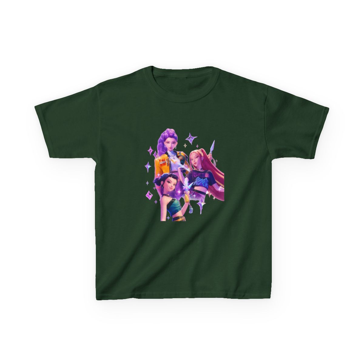 The Huntrix Kpop Demon Hunters Kids T-Shirt - alternate angle 2, merchandise