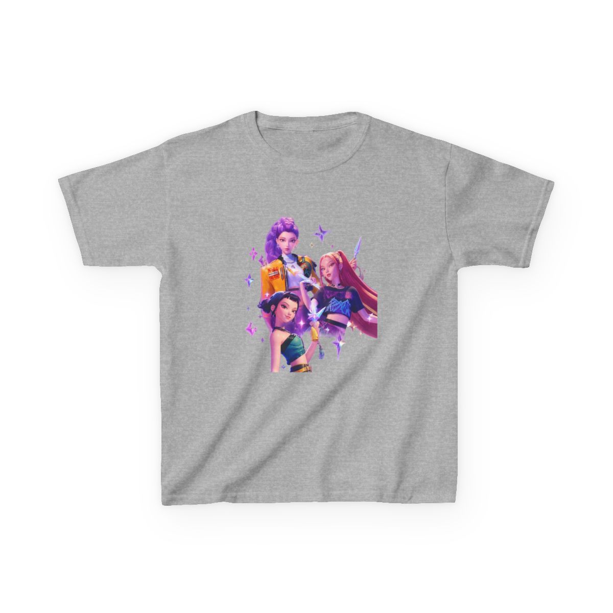 The Huntrix Kpop Demon Hunters Kids T-Shirt - alternate angle 3, merchandise