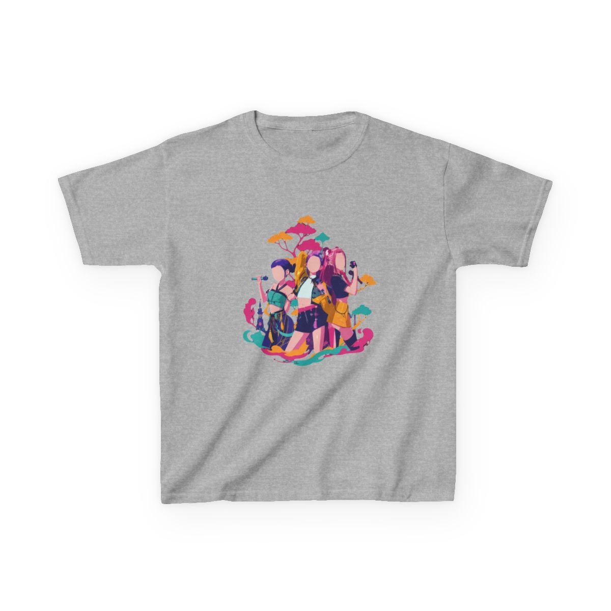 Kpop Demon hunters Huntrix Golden festival Kids T-Shirt - alternate angle 3, merchandise