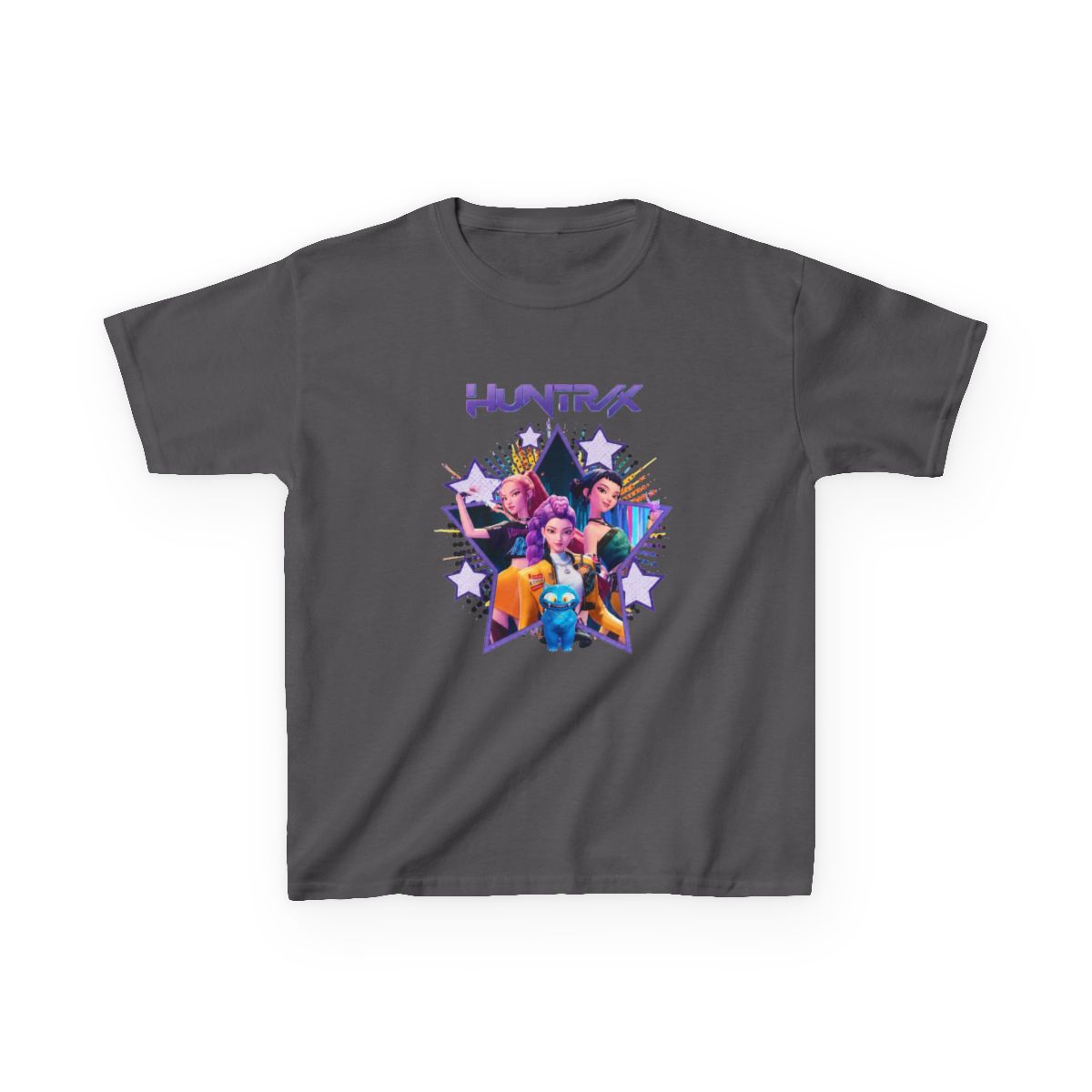 VINTAGE KPOP DEMON HUNTERS Kids T-Shirt - alternate angle 3, merchandise
