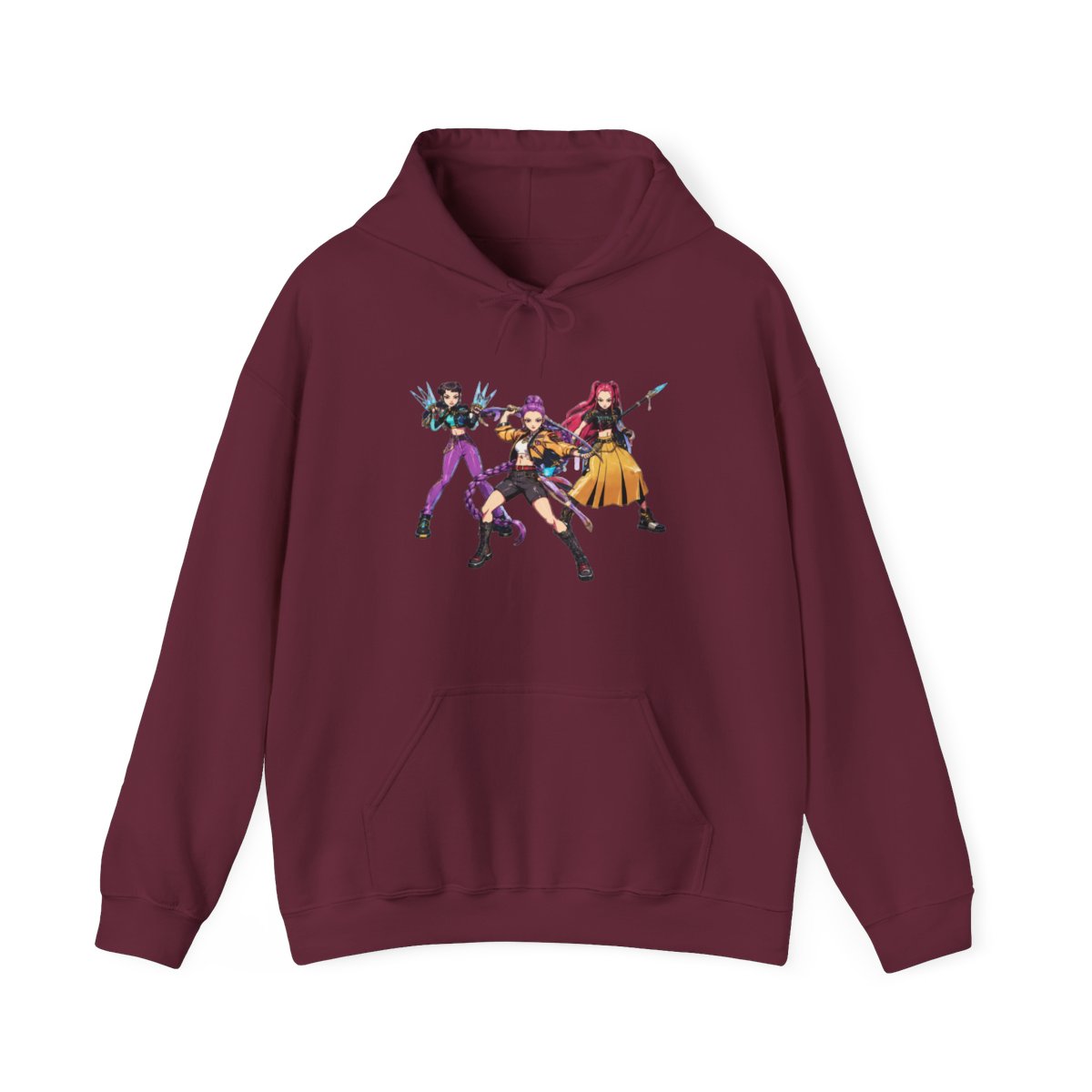 Huntrix Demon Hunters Comic style Hoodie | KPop Demon Hunters - alternate angle 3, merchandise