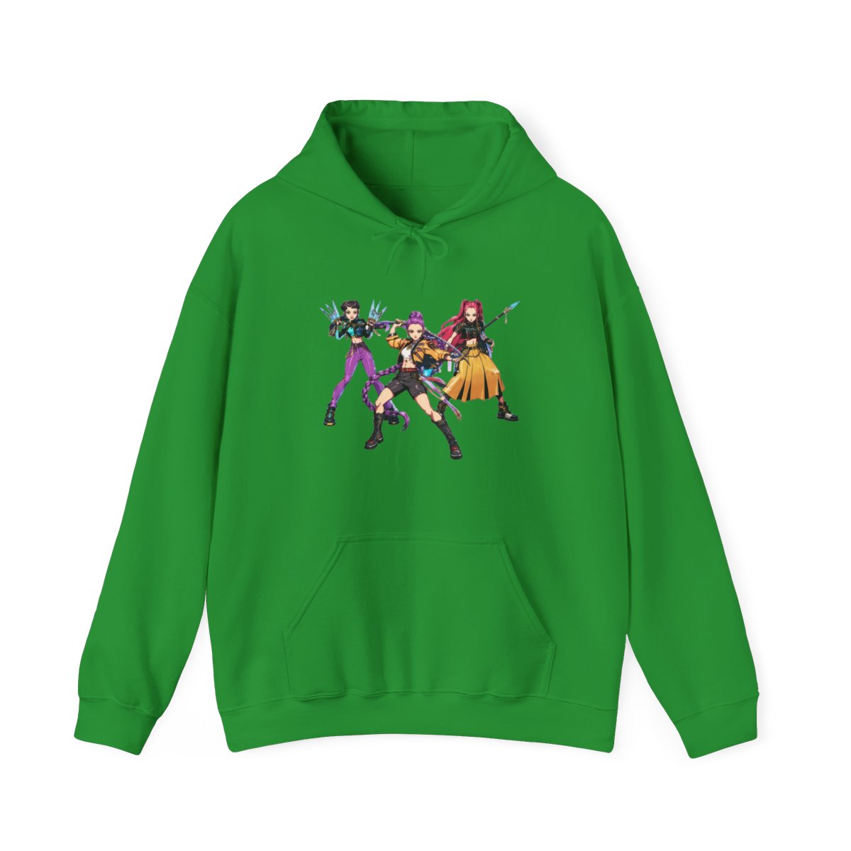 Huntrix Demon Hunters Comic style Hoodie | KPop Demon Hunters - alternate angle 3, merchandise