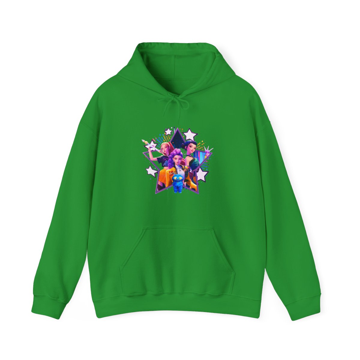 VINTAGE KPOP DEMON HUNTERS Hoodie - alternate angle 2, merchandise