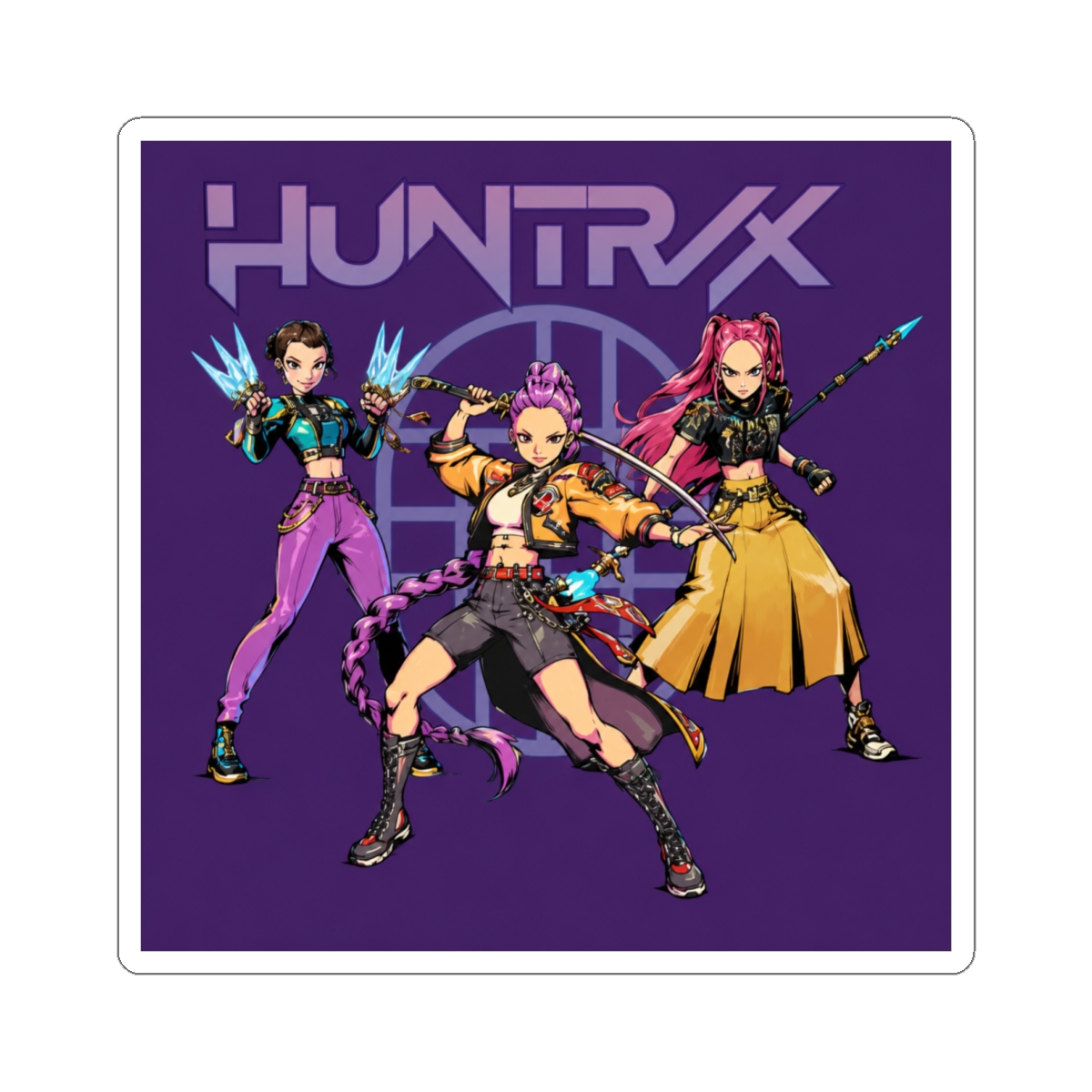 Huntrix Demon Hunters Comic style Sticker | KPop Demon Hunters
