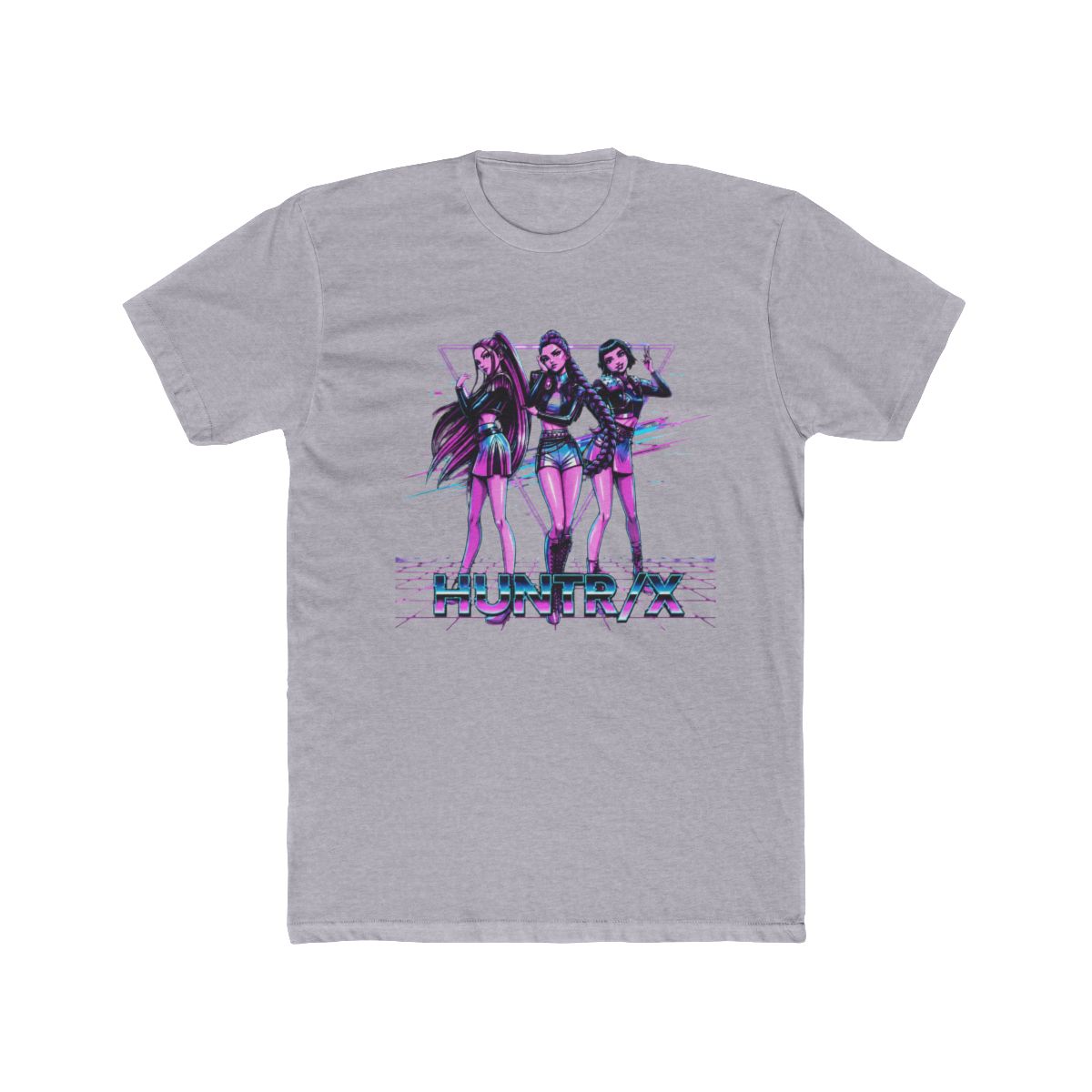Kpop Huntrix Retrowave T Shirt | KPop Demon Hunters - alternate angle 3, merchandise