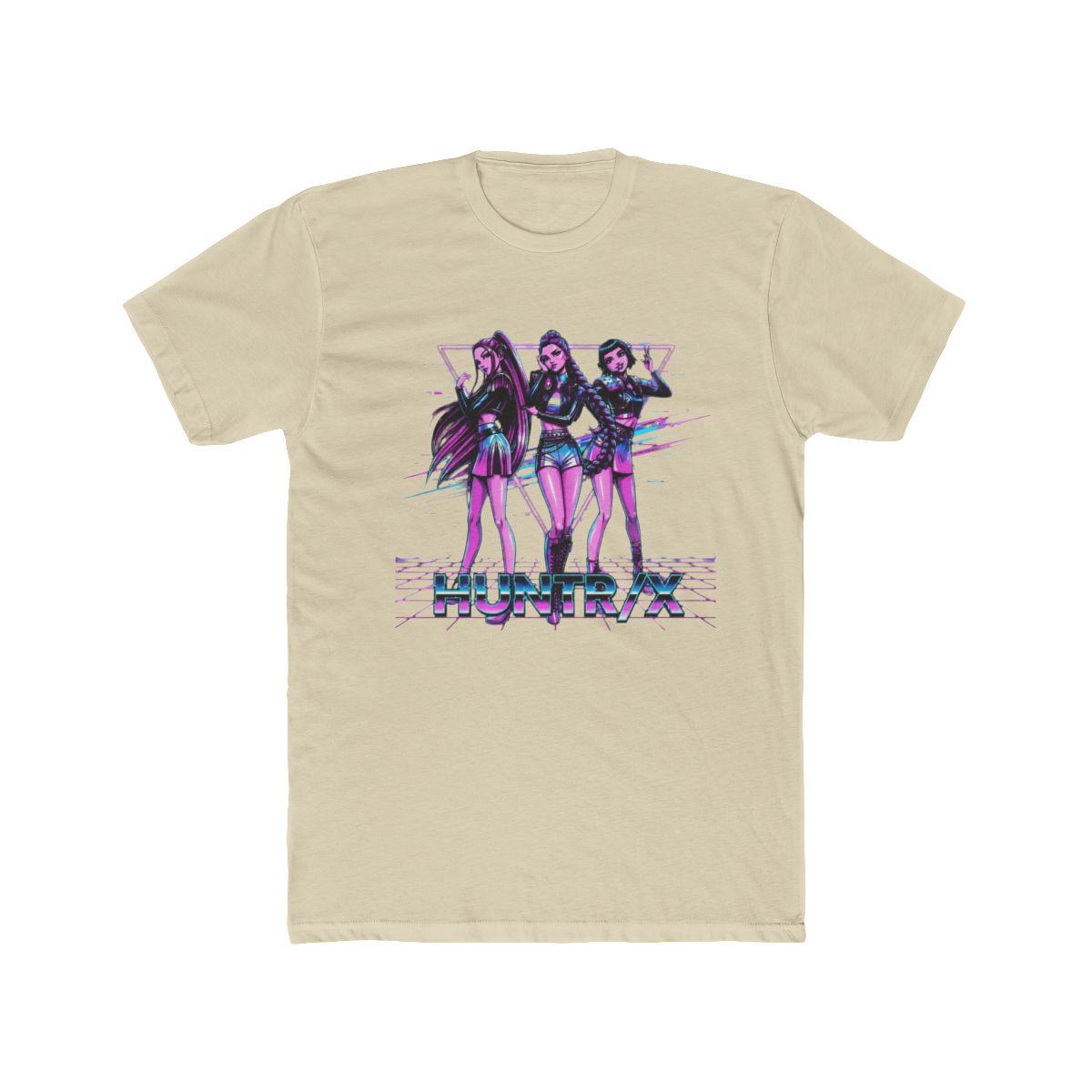 Kpop Huntrix Retrowave T Shirt | KPop Demon Hunters - alternate angle 2, merchandise