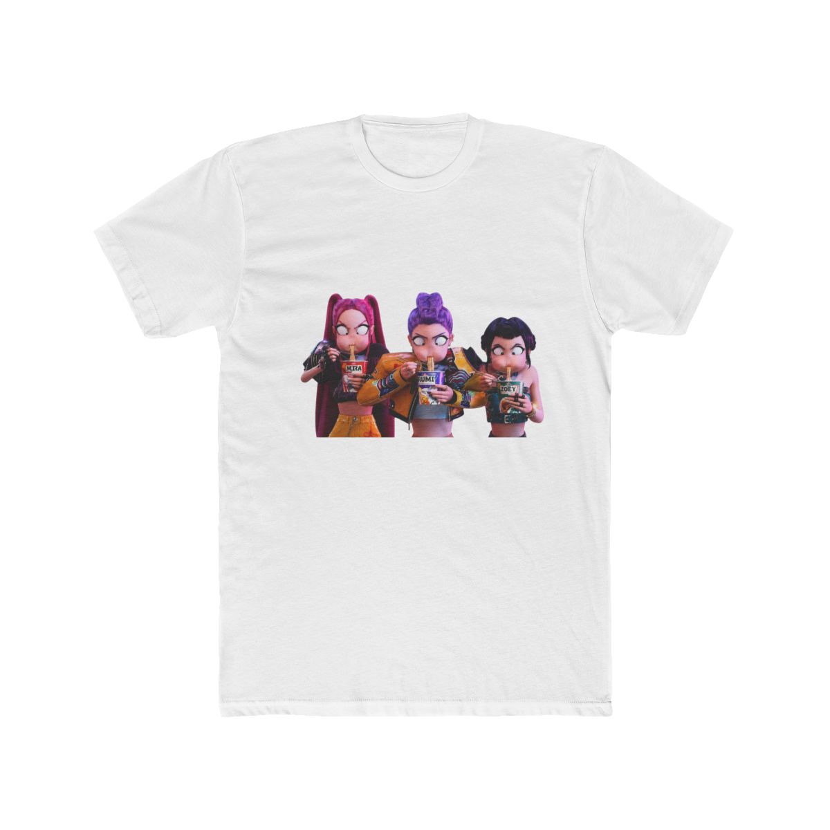 Kpop Demon Hunters Mira Rumi Zoey Eating Ramyeon T Shirt
