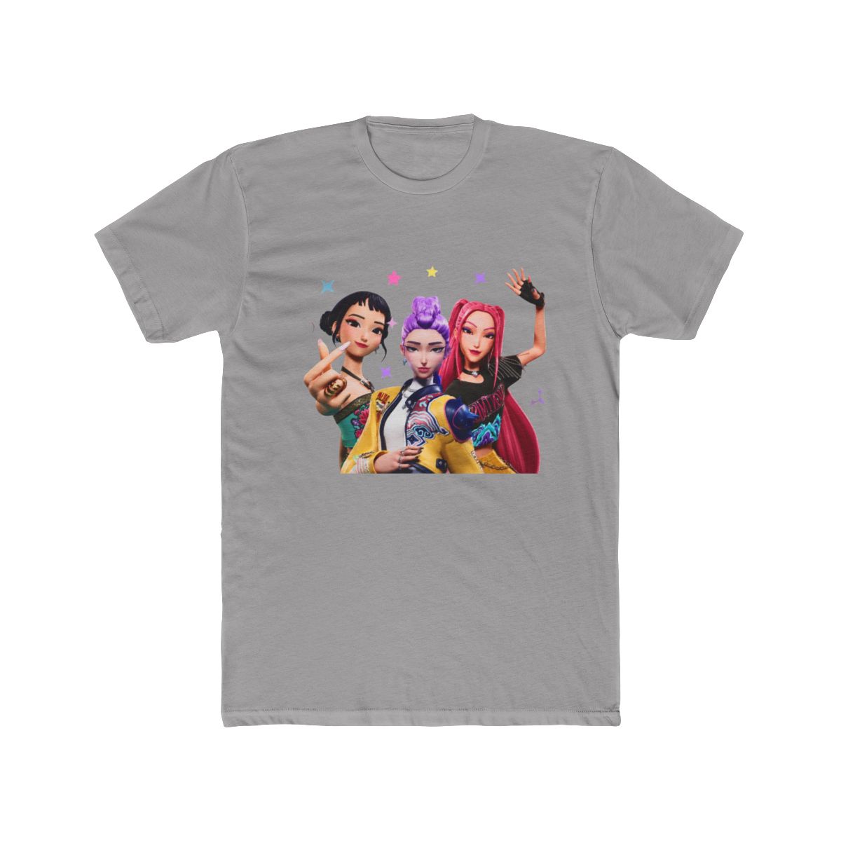 Huntrix Kpop Demon Hunters Shirt, Mira Rumi Joey Huntrix Girls T Shirt M8289 T Shirt - alternate angle 2, merchandise