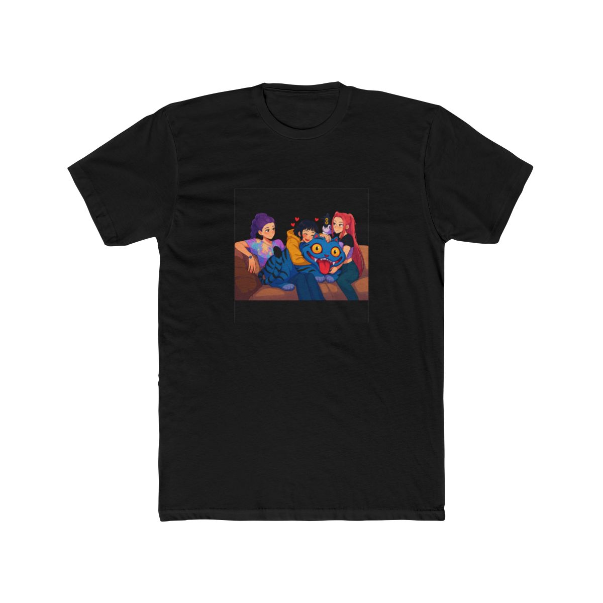 Kpop DemonHunters Huntrix and Derpy Tiger M8404 T Shirt | KPop Demon Hunters - alternate angle 5, merchandise
