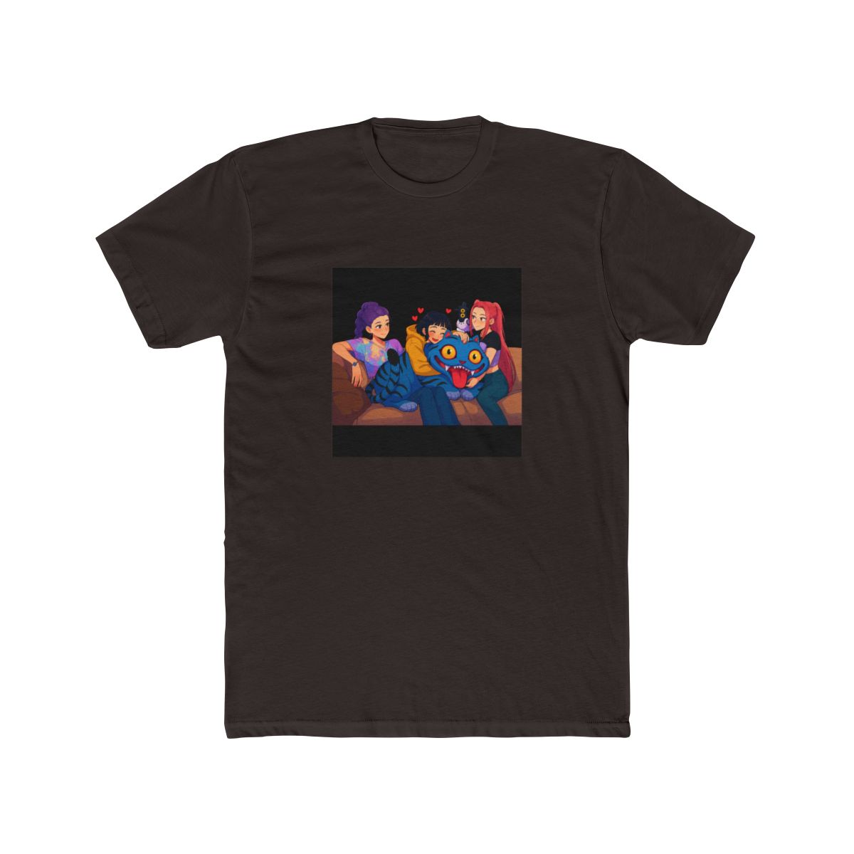 Kpop DemonHunters Huntrix and Derpy Tiger M8404 T Shirt | KPop Demon Hunters - alternate angle 4, merchandise