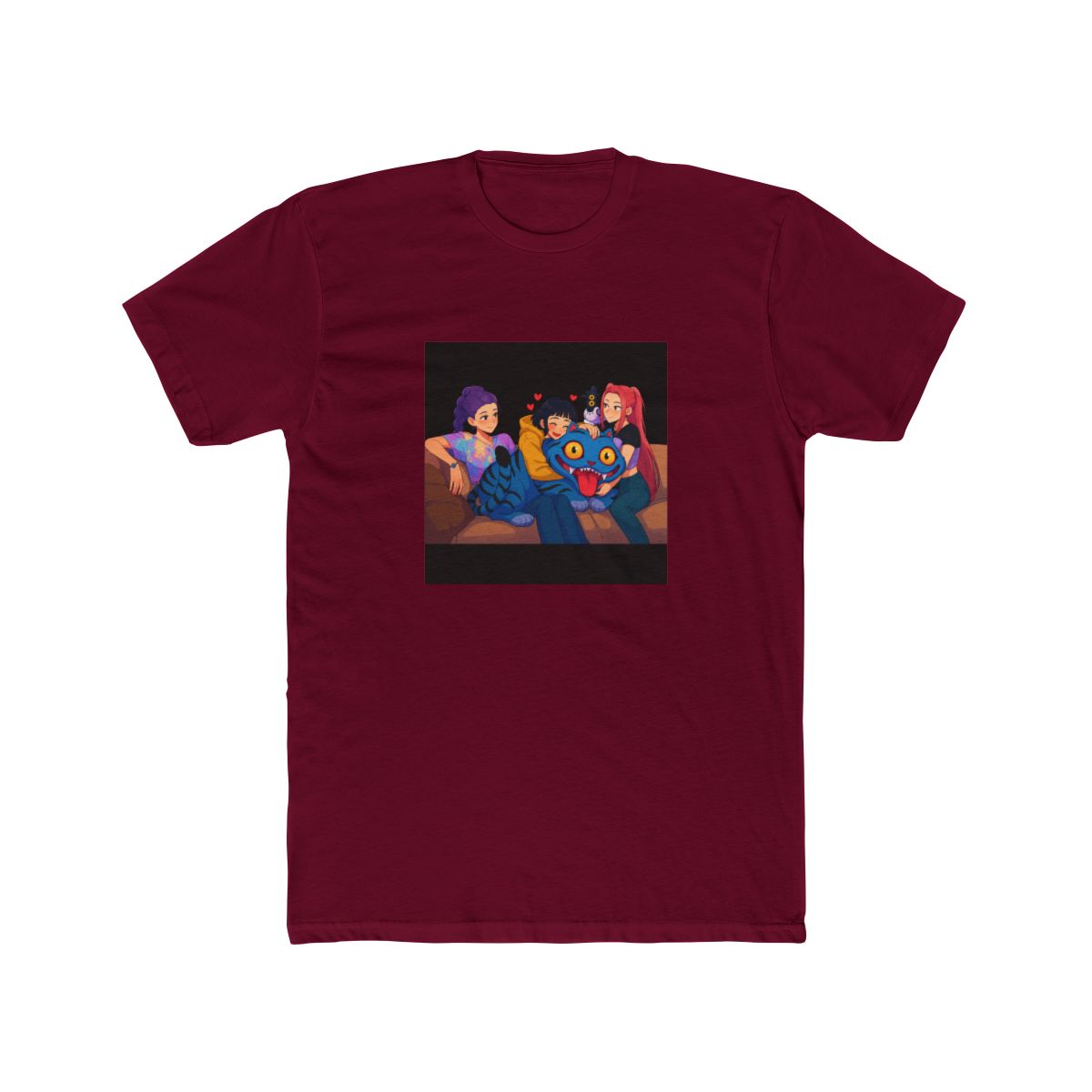 Kpop DemonHunters Huntrix and Derpy Tiger M8404 T Shirt | KPop Demon Hunters - alternate angle 2, merchandise